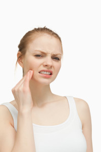 Woman with Jaw Pain